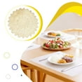 thumbnail image 1 of serony 4 Pièces Rond Sets de Table Paon Queue Motif PVC Pad Or Chaud Creux Tasse Table Décoration Tapis pour Noël Vacances Or, 1 of 6