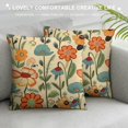 thumbnail image 3 of COMIO Mushroom Throw Pillow Covers Soft Mushroom Retro 60S 70S Floral Pillow Cases Cushion Covers for Living Room Bedroom Vintage Flowers Decorative Throw Pillowcases for Sofa Couch Chair, 3 of 5