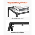 thumbnail image 3 of KFFKFF 3-Tier Glass Console Table, Contemporary Rectangular Side Table with Tempered Glass Surface and Metal Frame, Gold Console Desk with Safety Features for Living Room, Hallway, Entryway, Foyer, 3 of 9