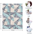 thumbnail image 4 of Blue Ethnic Triangle and Geometric Pattern Blanket,Comfortable Soft Flannel Throw Blanket,All Season,Warm Lightweight Blankets for Sofa Bed Couch Living Room Chair,30"x40", 4 of 4