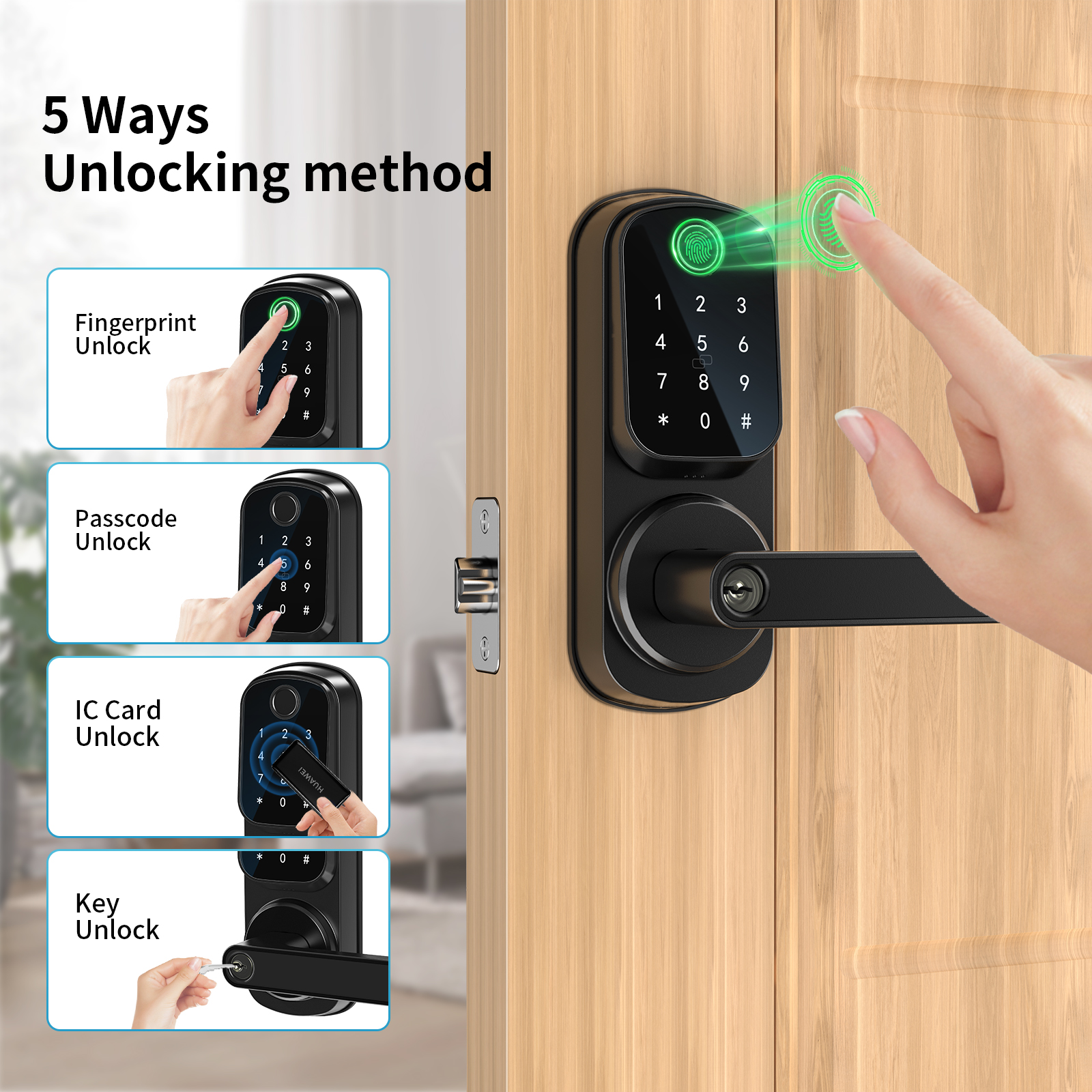 Ironzon Smart Fingerprint Deadbolt Electronic Door Lock photo 8