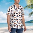 thumbnail image 5 of Daiia Pirate Theme Hawaiian Shirt for Men Gentle Cotton Regular Short Sleeve Casual-Medium, 5 of 9