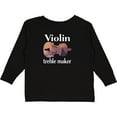thumbnail image 3 of Inktastic Violin Treble Maker Funny Violinist Music Gift Boys or Girls Long Sleeve Toddler T-Shirt, 3 of 5