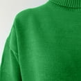 thumbnail image 6 of Womens High O-Neck Sweater Solid Color Loose-Fit Knit Pullover Winter Casual Long Sleeve Tops, 6 of 6