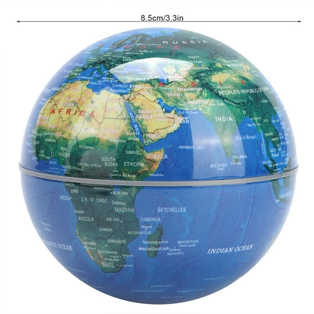 Globe terrestre flottant à lévitation magnétique de 3 pouces avec