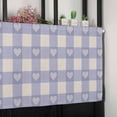 thumbnail image 6 of Purple Plaid Valances for Windows Farmhouse Kitchen Curtains Valances Rod Pocket Valance Curtains for Kitchen Windows Country Cute Love Pastoral Heart Lattice Window Valances for Bathroom 60"x18", 6 of 6