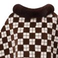thumbnail image 4 of Fewfanhot Faux Fur Trim Plaid Print Poncho Cape, Thick Warm Fleece Lined Wrap Shrug Coat for Women Fall Winter, 4 of 5