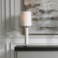 thumbnail image 2 of Uttermost Windsor Ceramic Iron and Crystal Crackle Buffet Lamp in White, 2 of 4