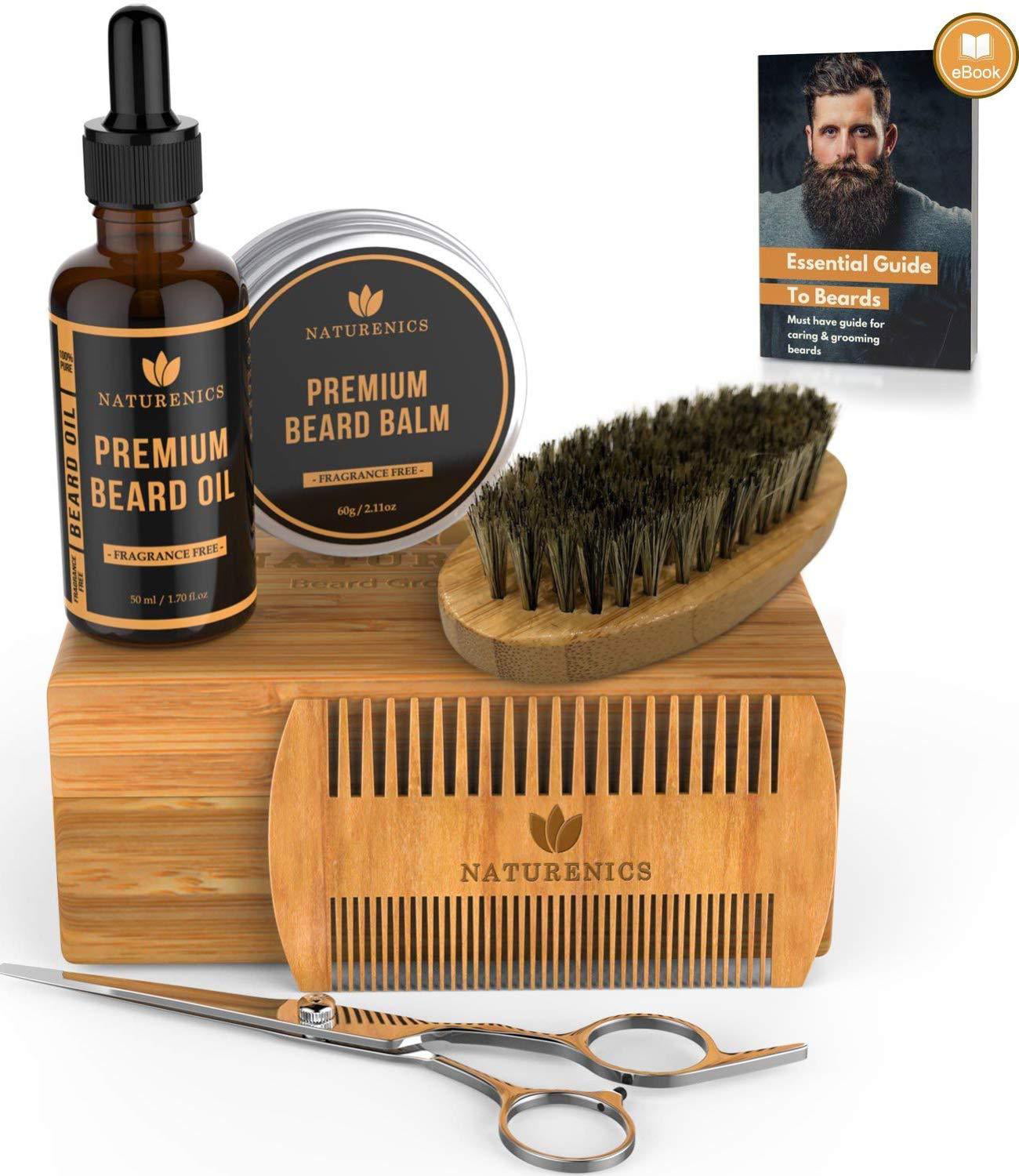 beard comb and scissors set