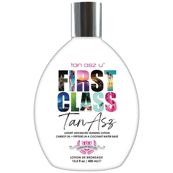 Loción bronceadora Tan Asz U First Class 400 ml con aceite de zanahoria