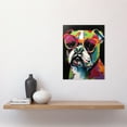 thumbnail image 2 of Rainbow Colour English Bulldog Puppy in Sunglasses Unframed Wall Art Print Poster Home Decor Premium, 2 of 4