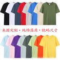 thumbnail image 1 of Cotton Short Sleeve Round Neck Plus Size Customizable T-shirt-week, 1 of 4