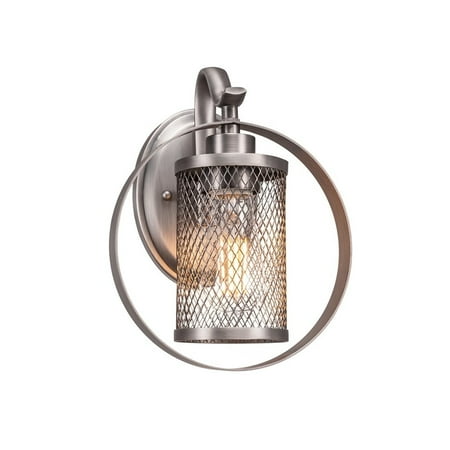 Infinity Brushed Nickel Finish - Infinity 1 Light Wall Sconce Shown In Brushed Nickel Finish Metal Shade - round