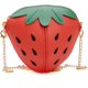 thumbnail image 1 of Bolso de fresa para niña pequeña, Mini bolso cruzado para niño, bolso de mano con correa de cuero PU a la moda para regalo de vacaciones para niños, 1 of 3