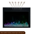 thumbnail image 6 of Cambridge 62"x15"x33"Summit Farmhouse Style Electric Fireplace TV Stand with Remote Control, Enhanced, Deep Crystal Insert with Color Changing LED Lights, White - CAM6215-1WHTCRS, 6 of 10