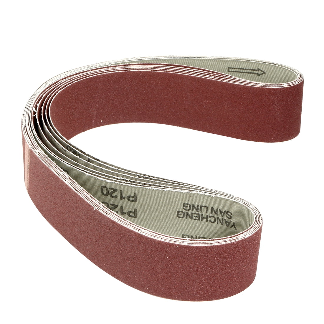 2-Inch x 42-Inch 120 Grit Lapped Butt Joint Aluminum Oxide Sanding Belt 6pcs by Unique-Bargains