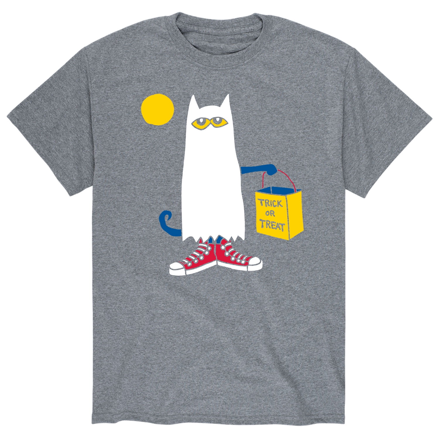 Pete The Cat - Ghost Trick Or Treat Graphic - Men's Short Sleeve ...