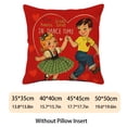 thumbnail image 5 of HUGNEO 20x20 Inch Vintage Valentine Pillow Cover, Retro Kids Love Story Decorative Cushion Case for Home Sofa Bedroom, No Insert, 5 of 8