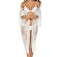 thumbnail image 2 of fatyb Women's Boho Cover Ups Swimsuit Floral Lace Sheer Cardigan Beach Wear Open Front Long Coverups, 2 of 6