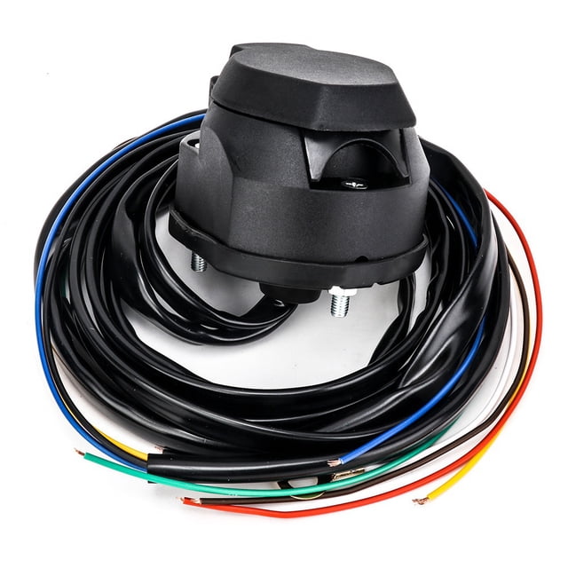 2X New 7 Pin Trailer Socket Cable 1.5M Wire for Car Trailer Wiring Connector Parts