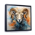 thumbnail image 2 of Designart "Blue Blue Sheep Transcendent Wool" Animals Floater Framed Wall Decor, 2 of 7