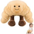 thumbnail image 1 of Croissant Plush, Creative Soft Smiling Food Plush, Soft Simulation Smiley Croissant Toy, Party Decorations Bread Pillow, 1 of 4