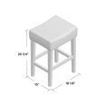 thumbnail image 2 of 26.75"H Upholstered Counter Height Barstools Set of 2,Modern Backless Leather Bar Stools,Easy to Clean,Dining Chairs for Dining Room, Living Room,Cafe, Bar, Brown, 2 of 9