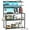 Black Oak1, variant on Bakers Rack with Power Outlet, Microwave Stand, 5 Tiers Coffee Bar Station with Led Lights, Kitchen Storage Shelf with 6 S-Shaped Hooks, Kitchen Rack Coffee Bar Stand
