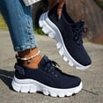 thumbnail image 2 of Domzle Women's Orthopedic Wide Running Shoes: Comfortable Casual Arch Support Plantar Fasciitis Fashion Sneakers, High Arch Work Tennis Walking Shoes Blue, 2 of 9