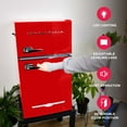 thumbnail image 4 of Frigidaire Retro 3.1 Cu ft Two Door Compact Refrigerator with Freezer, Red, 4 of 16