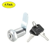 Uxcell Cam Lock 25mm Cylinder Long Fit on Max 5/8-inch Panel Keyed Different 4Pcs