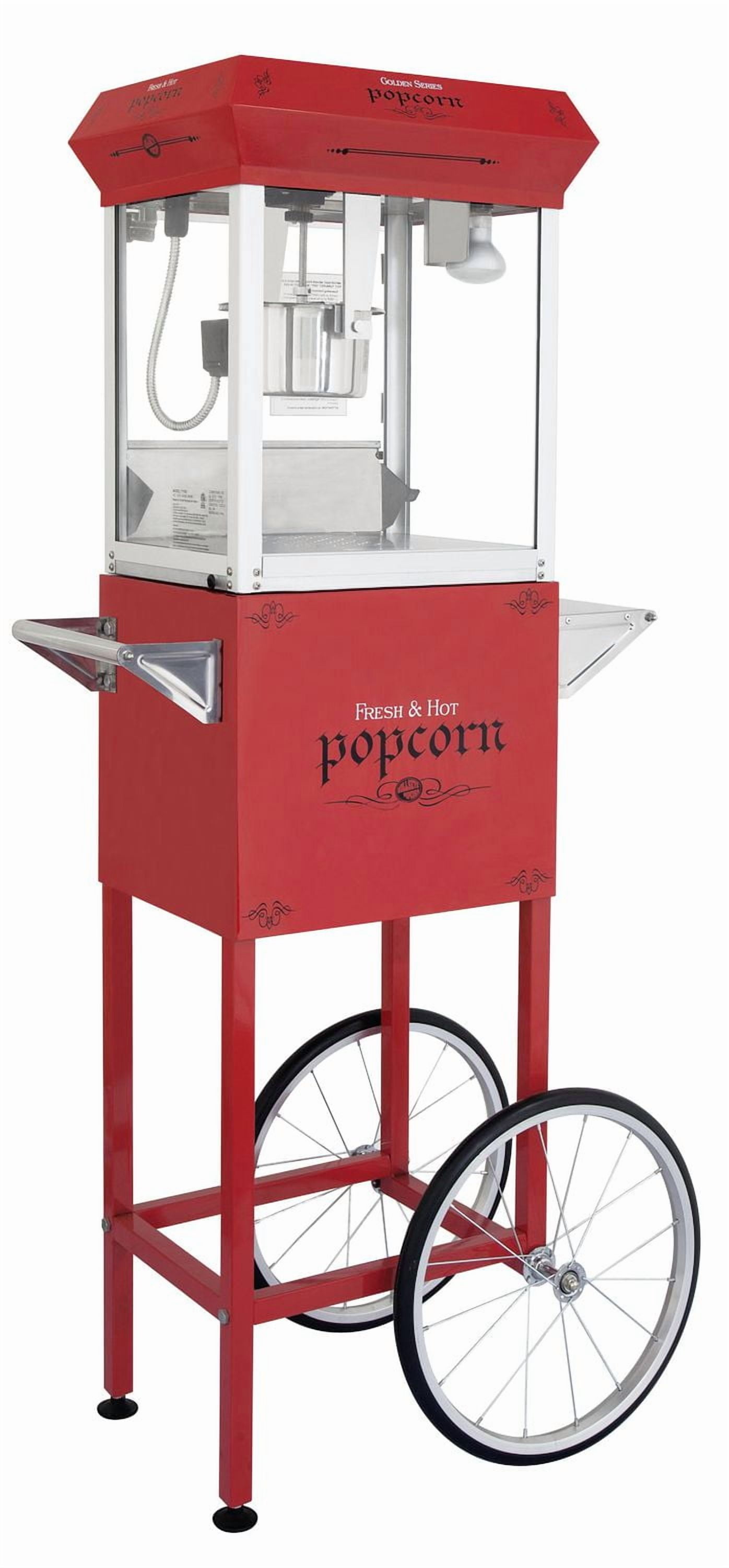 Popcorn  Machine with cart 4 oz - Red