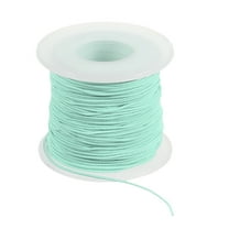 Elastic String for Bracelet 164 Ft/50 Meter Length 0.8 mm Dia, 1 Roll Stretchy String Cord for Jewelry, Lake Green