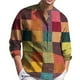 thumbnail image 1 of Camisas Para Hombre Manga Corta Camisa casual con botones de moda de primavera y otoño para hombre (Yellow, L), 1 of 7