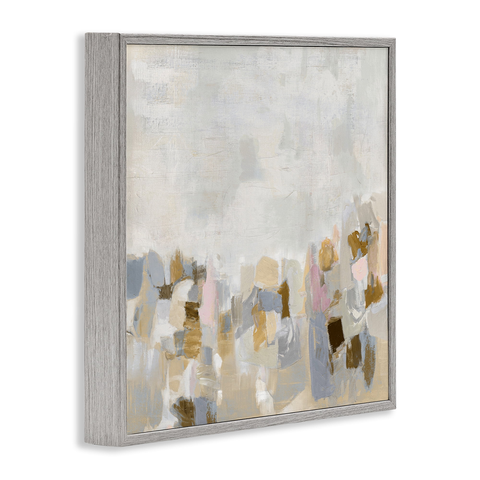 Stupell Industries Beige Southwestern Rustic Abstract Painting Gray Framed Art Print Wall Art, 17 x 17
