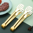 thumbnail image 5 of 4 PCS Serving Tongs Gold Tongs 9 Inch Serving Utensils Stainless Steel Serving Tongs for Salad Buffet Appetizer Dessert Tong for Food Parties (9 Inch, 4 GOLD), 5 of 6