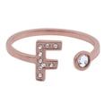 thumbnail image 1 of Anillo de Mujer Inicial Letra LuckyLy, Oro Rosa 18k y Zirconia Cúbica, Modelo Layla rosa UNITALLA, 1 of 6
