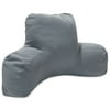 Majestic Home Goods Indoor Outdoor Gray Solid Reading Pillow with Arms Backrest Back Support for Sitting 33 in L x 6 in W x 18 in H