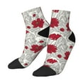 thumbnail image 2 of Bingfone Leaves And Anemone Design Patterned Men'S Women'S Casual Cotton Socks, 2 of 9