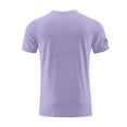 thumbnail image 4 of Leey-World Men’s Cotton Regular-Fit Short-Sleeve Crewneck T-Shirt, Soft Breathable Fabric T Shirts for Man(Light Purple,3XL), 4 of 4