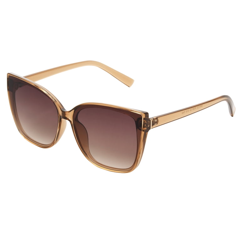 Women Matte Gold Frames Tan Lenses Avant Garde Sunglasses With Case New Linda Farrow - Sierra Oversized Sunglasses in Saffron  main image 4