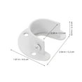 thumbnail image 2 of EXHUMKY 4Pcs White Stainless Steel Closet Rod Bracket U Shaped Support for Shower Curtain and Wardrobe Rods, 2 of 8
