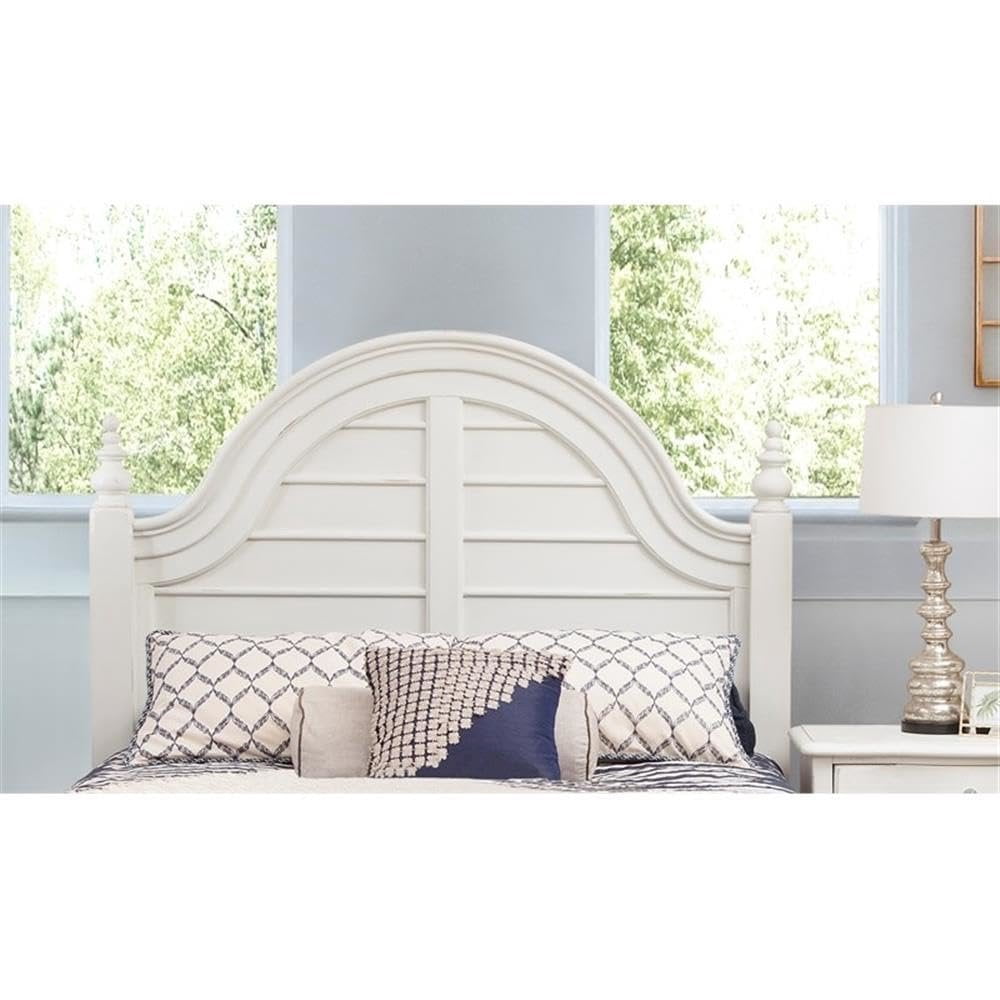 American Woodcrafters Rodanthe Dove White King Wood Panel Headboard
