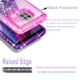 thumbnail image 3 of Motorola Moto G Power 2021 Case,  with [Tempered Glass Protector Included] Liquid Floating Glitter Quicksand Bling with Spot Diamond Cover - Pink/Purple, 3 of 8