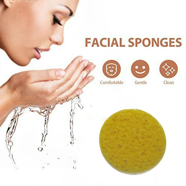  50-Count Facial Sponges Compressed Natural Cellulose