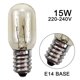 thumbnail image 3 of Bombilla horno microondas luces de repuesto 15w 220-240v E14 Base Feliz Sencillez, 3 of 5