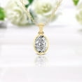thumbnail image 3 of Diamond Pendant Necklace For Women | 3 Carat IGI Certified Oval Shape Lab Grown Diamond | Allure Bezel Lab Diamond Pendant Necklace In 14K Yellow Gold | FG-VS1-VS2 Quality Friendly Diamonds, 3 of 4