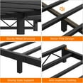 thumbnail image 5 of YUSAZENS Bed Frame, Black King Metal Platform Bed Frame with Wavy Design, Steel Slat Support, No Box Spring Needed, Easy Assembly, 6 Inch, 5 of 6