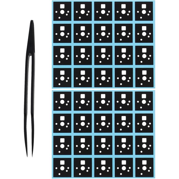 shiyou-120pcs Keyboard Shaft Pads Mechanical Keyboard Shaft Film 1.65 x 1.55cm Poron Keyboard Switch Pad Compatible with Cherry MX Compatible with Gateron, Black
