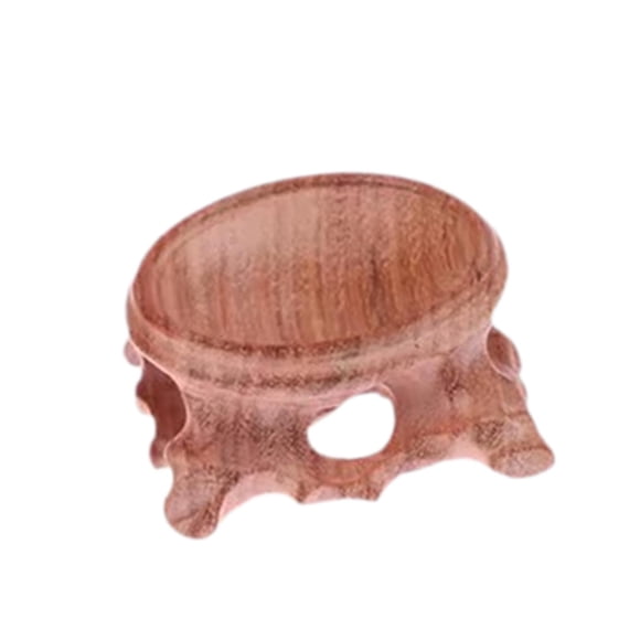 Yinanstore Support d'Exposition en Bois, Base de Boule Globe Sphère Ornement de Pierre Artisanat Ornements Base d'Œuf pour Décoration de Pierre Sphérique 4.5cmx2.5cm